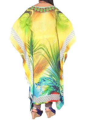 multi colored georgette printed kaftan - 11324200 - Standard Image - 2