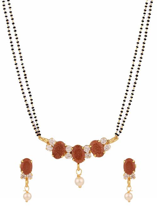 brown gold plated necklace - 11333760 - Standard Image - 1