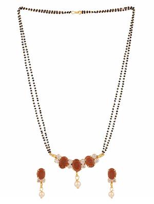 brown gold plated necklace - 11333760 - Standard Image - 2