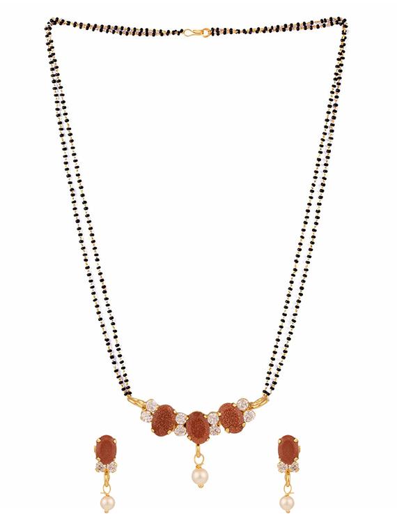 brown gold plated necklace - 11333760 - Zoom Image - 2