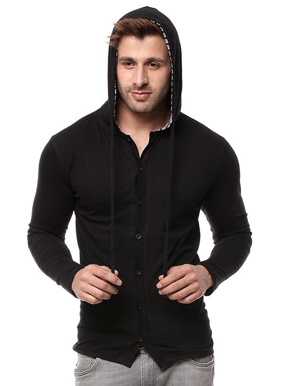 solid black cotton sweatshirt - 11334734 - Zoom Image - 1