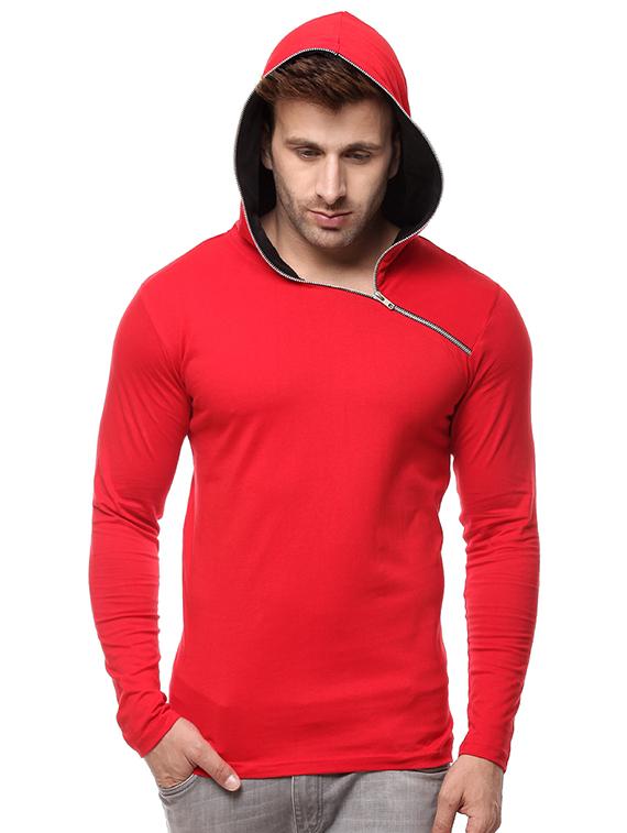 solid red cotton sweatshirt - 11334739 - Zoom Image - 1