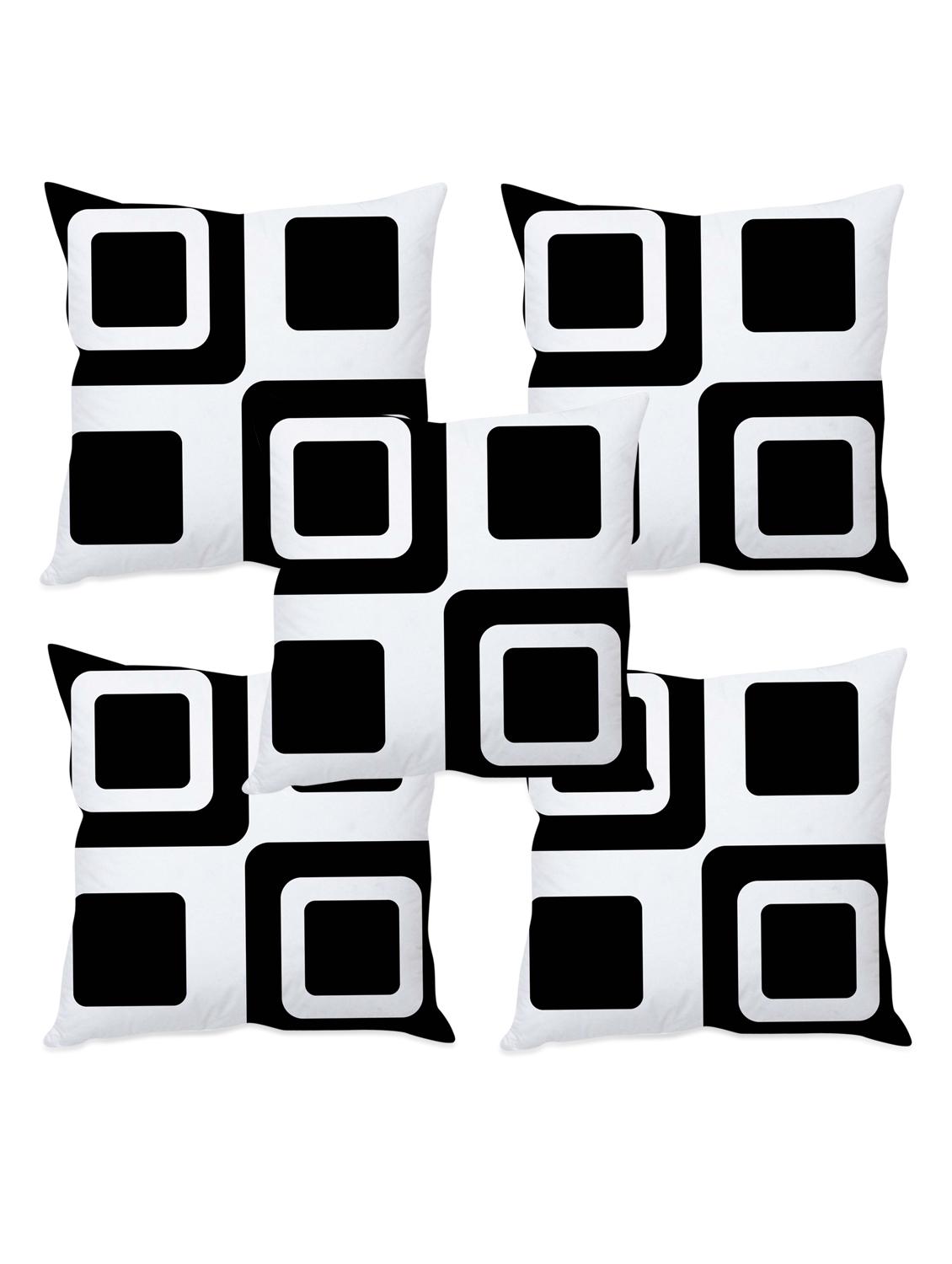 monochrome printed taffeta silk cushion cover - 1135324 - Zoom Image - 3