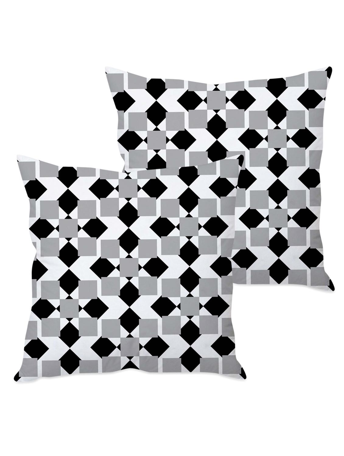 printed taffeta silk cushion cover - 1135331 - Zoom Image - 2
