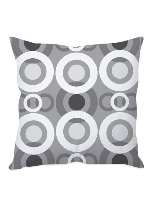 grey printed taffeta silk cushion cover - 1135348 - Standard Image - 1