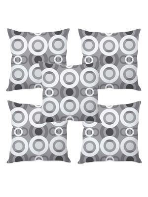 grey printed taffeta silk cushion cover - 1135348 - Standard Image - 3