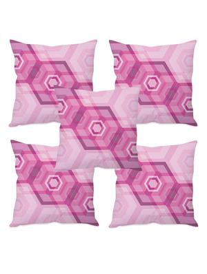 pink geometric print taffeta silk cushion cover - 1135349 - Standard Image - 3