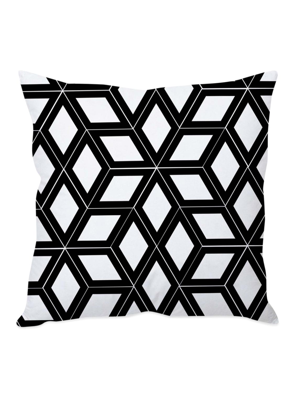 monochrome printed taffeta silk cushion cover - 1135362 - Zoom Image - 1