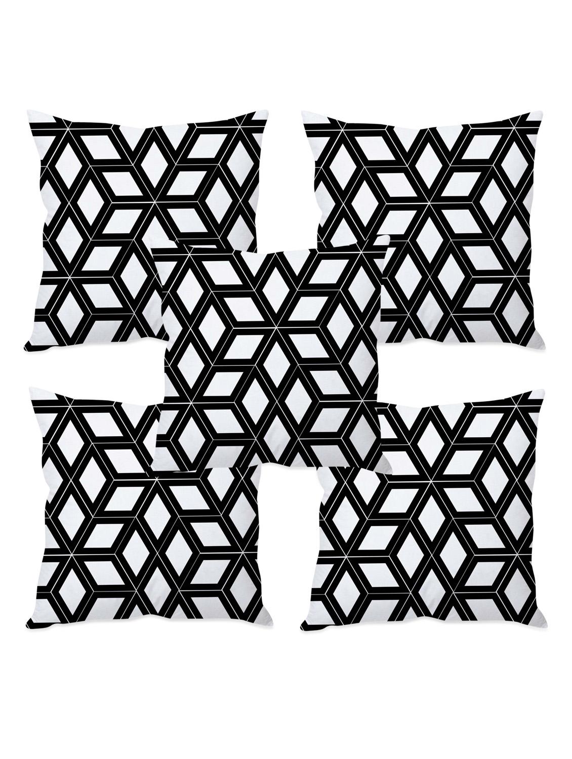 monochrome printed taffeta silk cushion cover - 1135362 - Zoom Image - 3