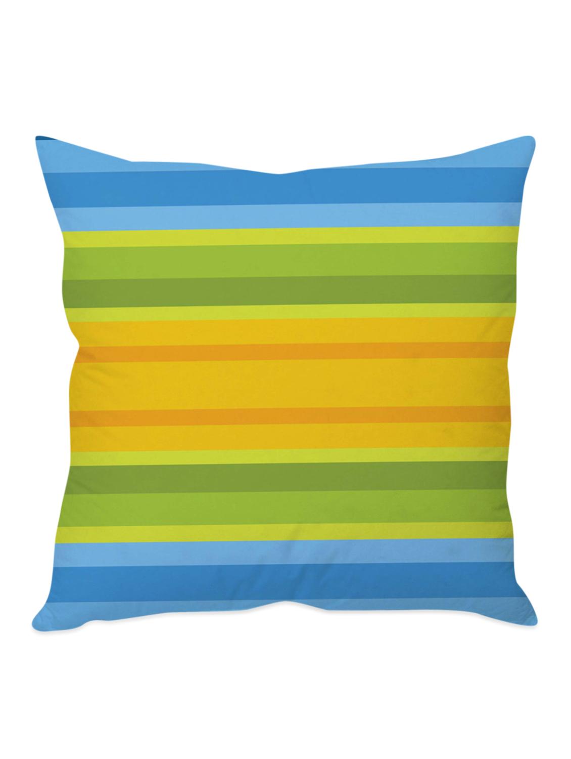 striped taffeta silk cushion cover - 1135378 - Zoom Image - 1