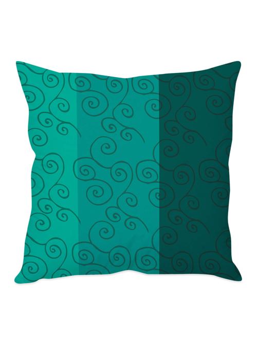 teal printed taffeta silk cushion cover - 1135380 - Standard Image - 1