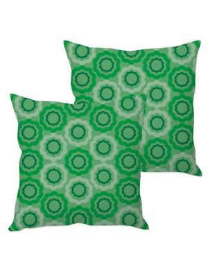 green printed taffeta silk cushion cover - 1135390 - Standard Image - 2