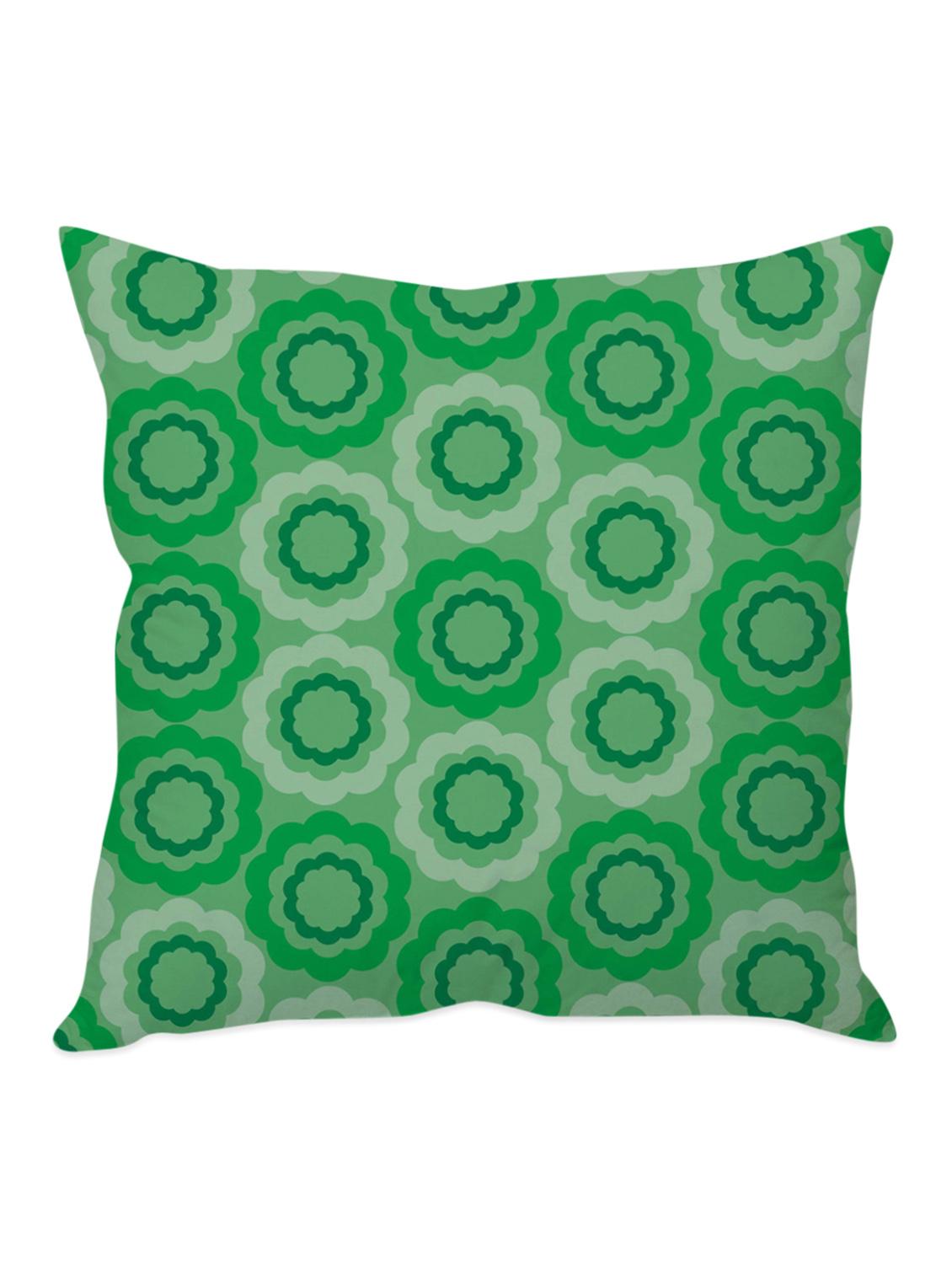 green printed taffeta silk cushion cover - 1135390 - Zoom Image - 1
