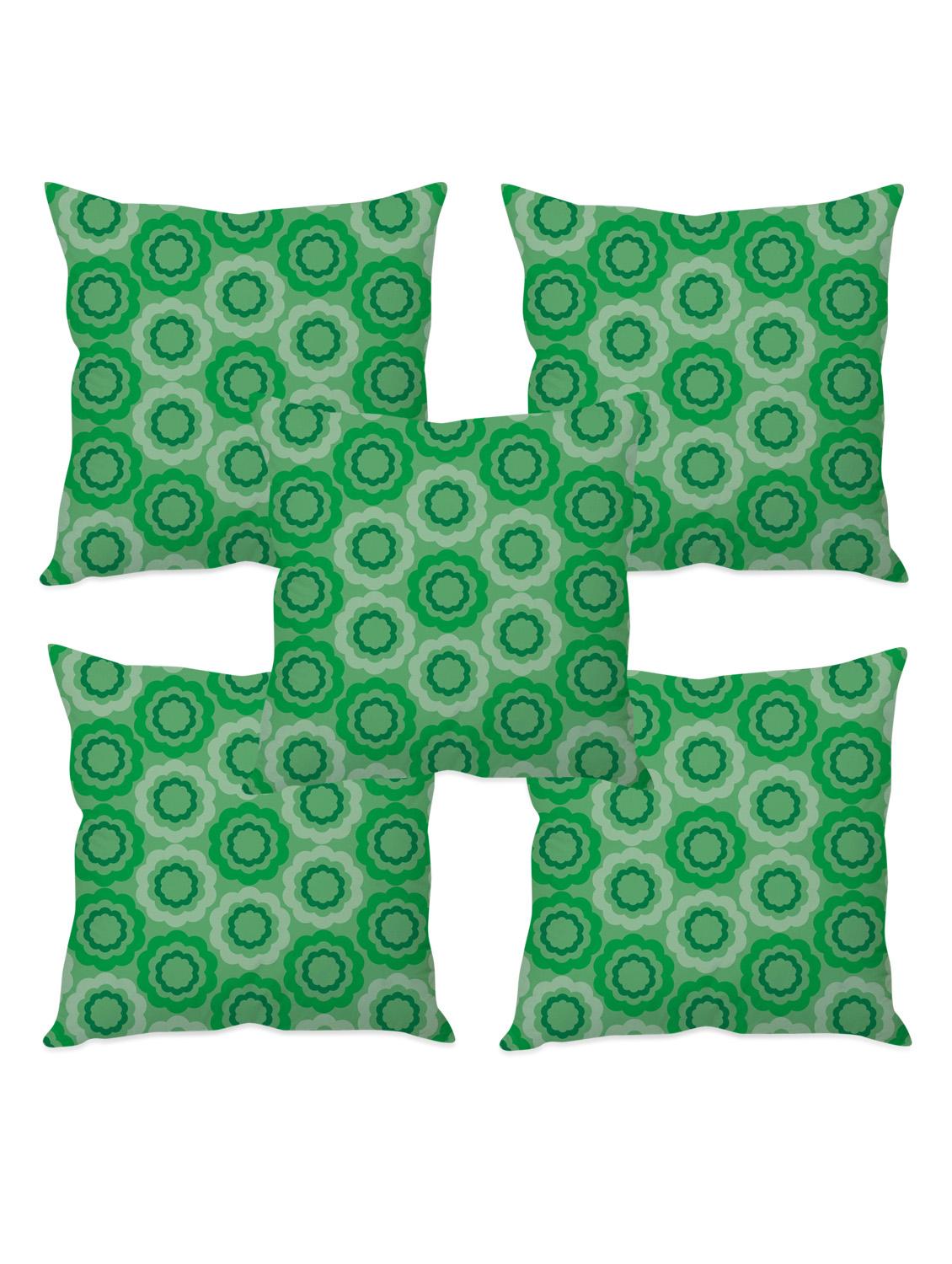 green printed taffeta silk cushion cover - 1135390 - Zoom Image - 3