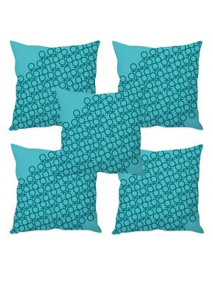 printed blue taffeta silk cushion cover - 1135392 - Standard Image - 3