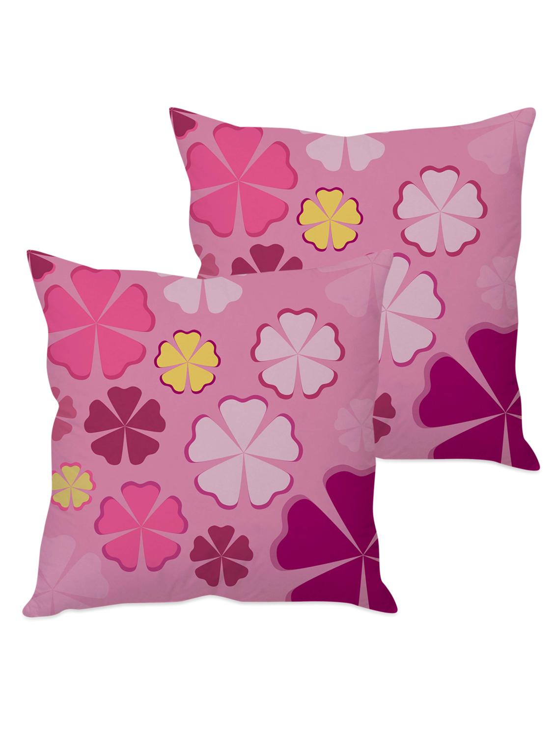 floral printed taffeta silk cushion cover - 1135397 - Zoom Image - 2