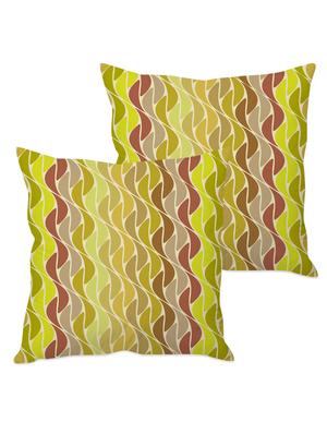 green printed taffeta silk cushion cover - 1135399 - Standard Image - 2