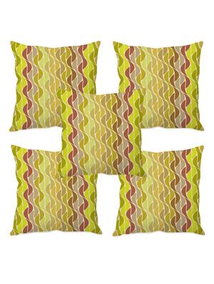 green printed taffeta silk cushion cover - 1135399 - Standard Image - 3