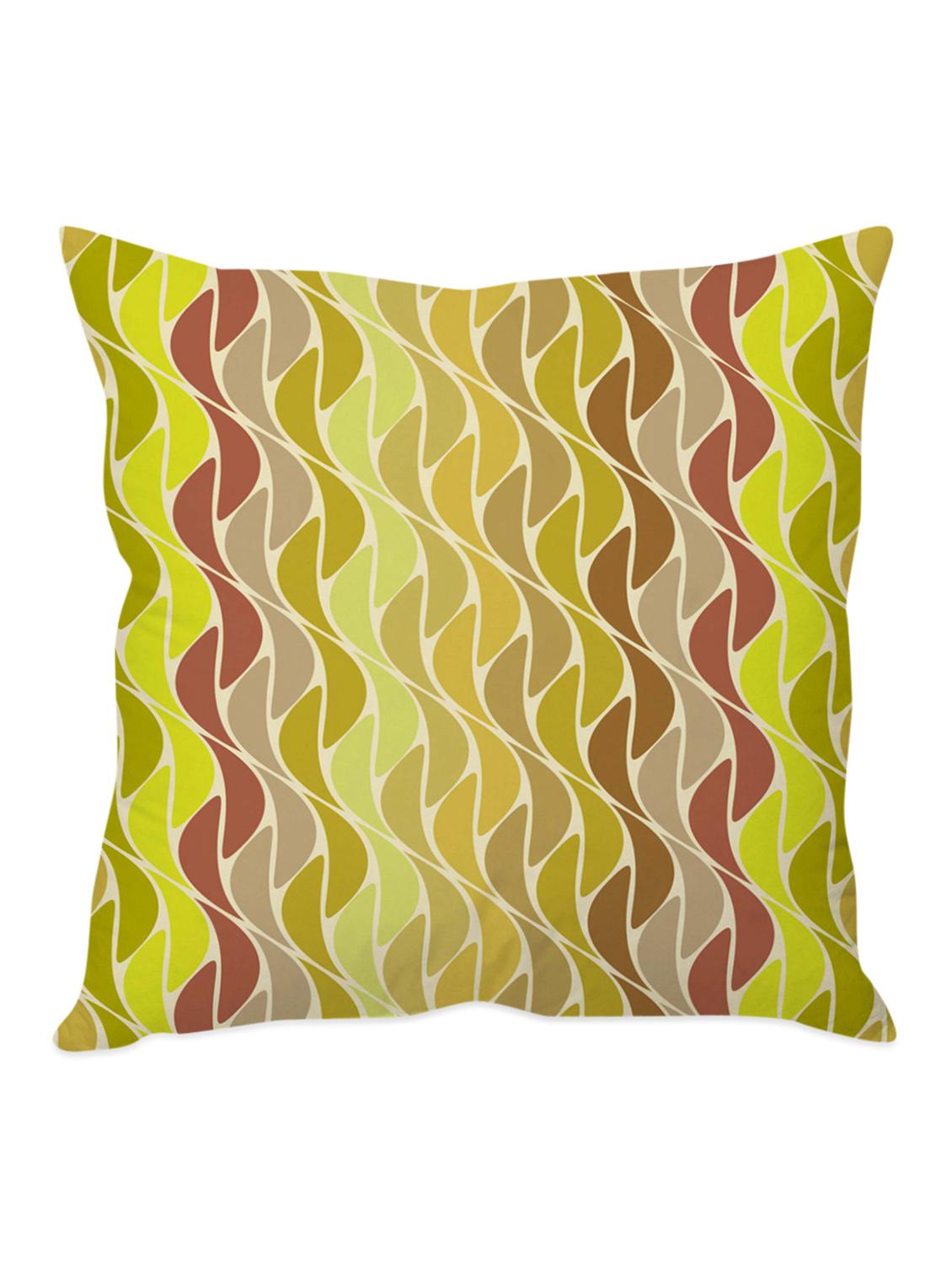 green printed taffeta silk cushion cover - 1135399 - Zoom Image - 1