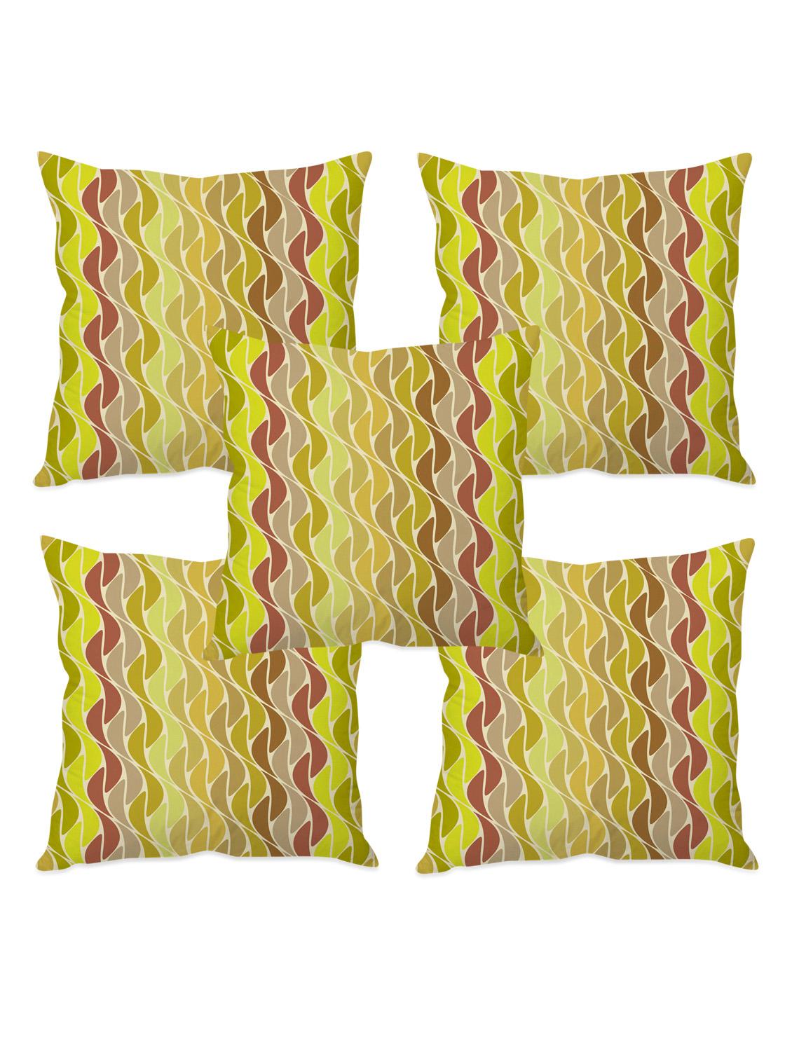 green printed taffeta silk cushion cover - 1135399 - Zoom Image - 3