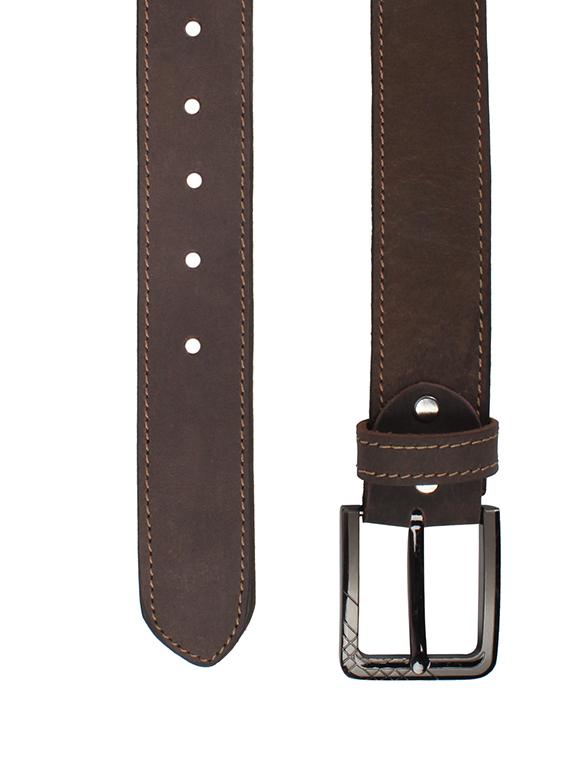 brown color, leatherette belt - 11358449 - Zoom Image - 2