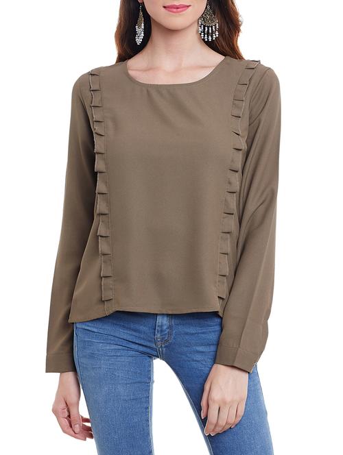 green polyester regular top - 11360279 - Standard Image - 1