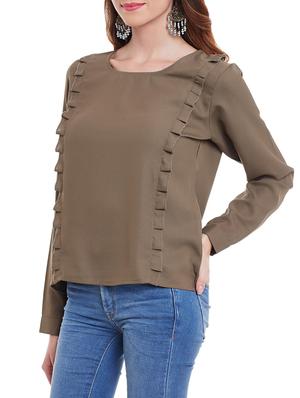 green polyester regular top - 11360279 - Standard Image - 2