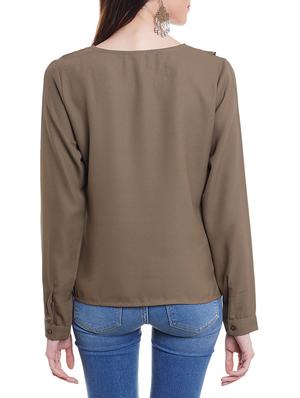 green polyester regular top - 11360279 - Standard Image - 3
