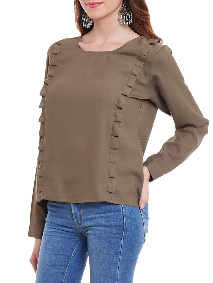 green polyester regular top - 11360279 - Zoom Image - 2