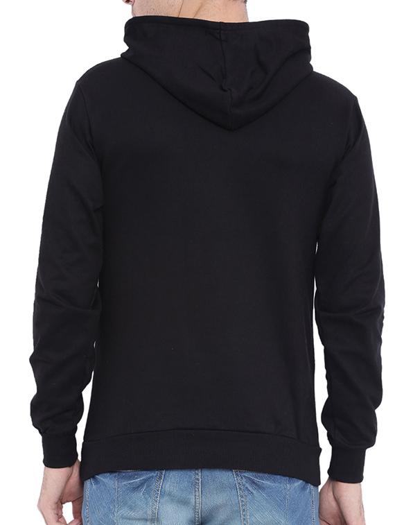 black solid hooded sweatshirt - 11360579 - Zoom Image - 3