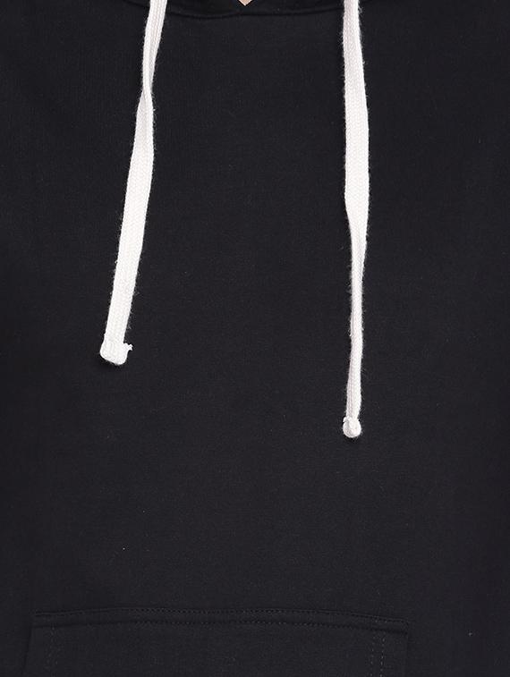 black solid hooded sweatshirt - 11360579 - Zoom Image - 4