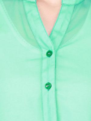 green georgette sheer top - 11361571 - Standard Image - 4
