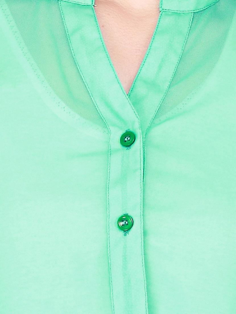 green georgette sheer top - 11361571 - Zoom Image - 4