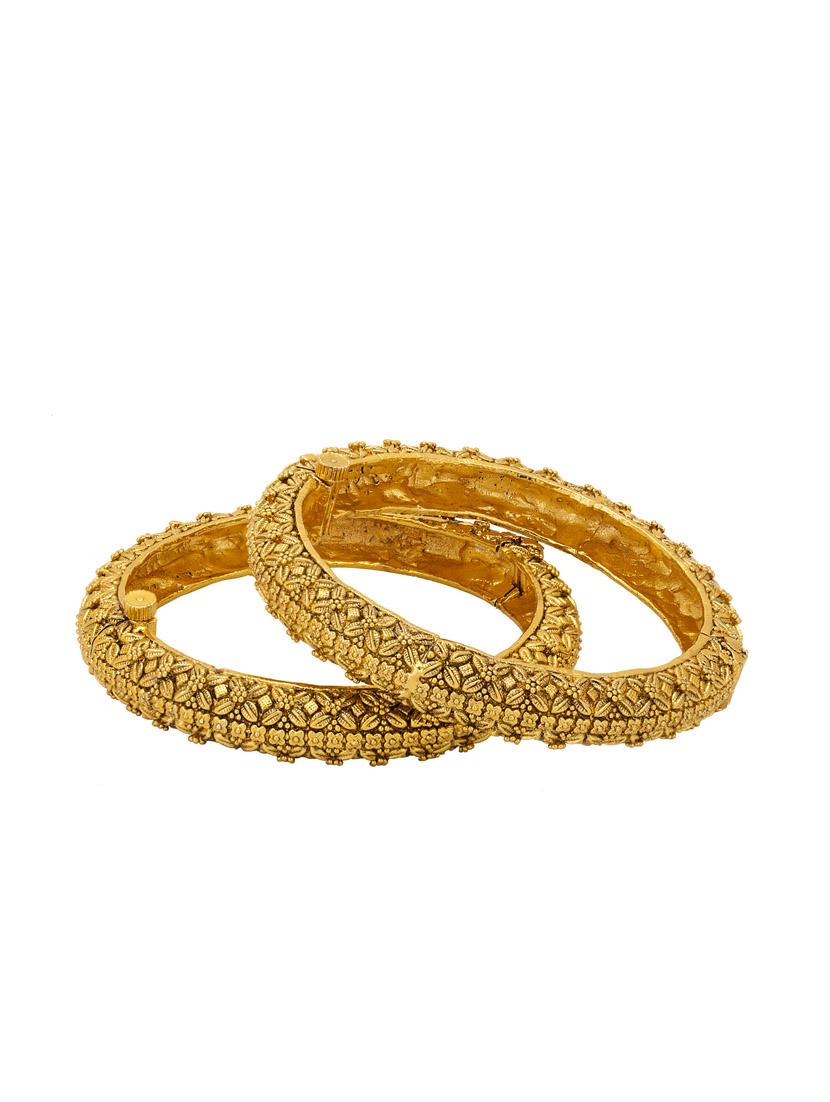 24k gold plated bangles set of 2