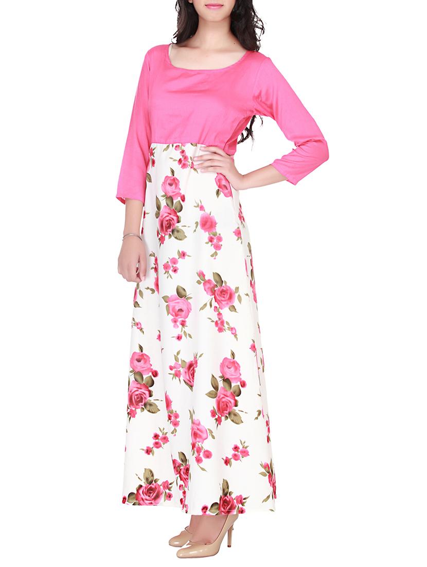 white printed maxi dress - 11365982 - Zoom Image - 2