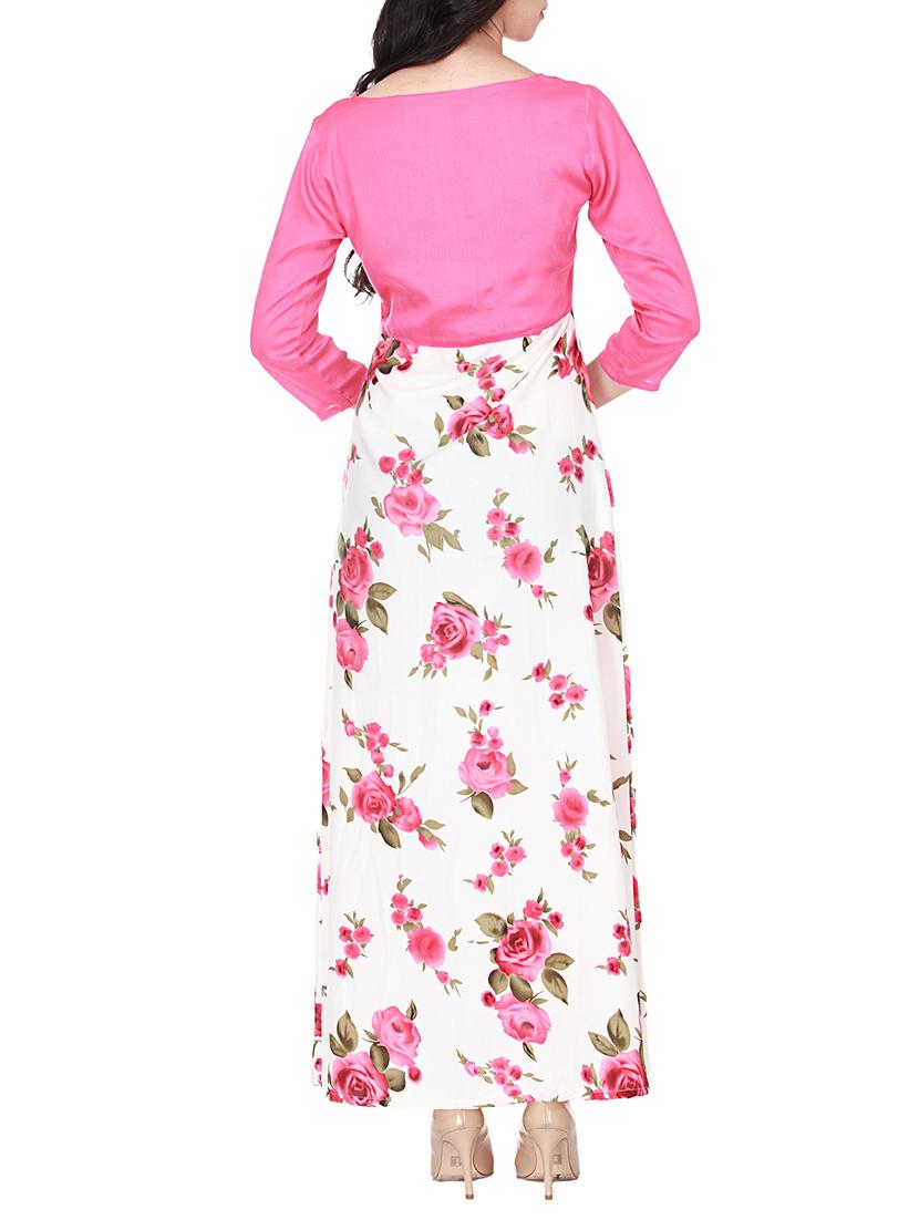 white printed maxi dress - 11365982 - Zoom Image - 3