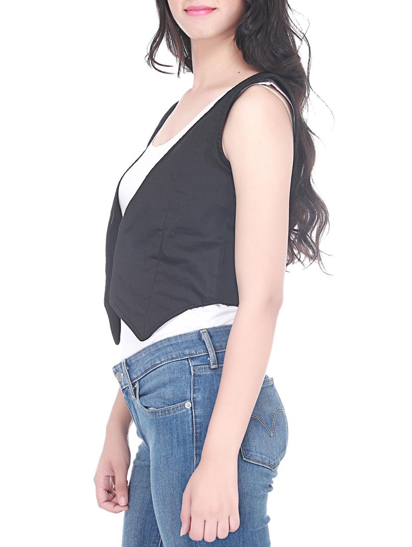 black cotton summer jacket - 11366398 - Zoom Image - 2
