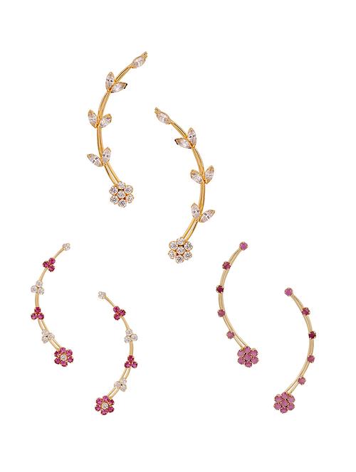 multi colored gold plated earring - 11368553 - Very Small Image - 1