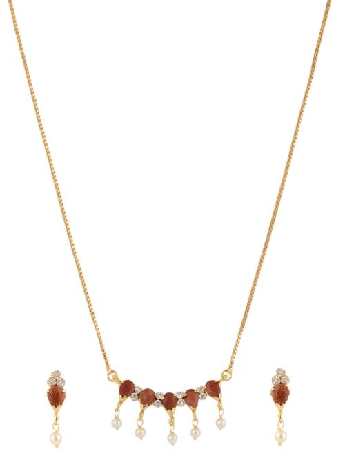 brown gold plated pendant - 11368932 - Very Small Image - 1