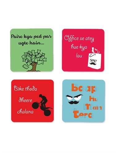 Multi Quoted Coaster Set - 1136896 - Very Small Image - 1