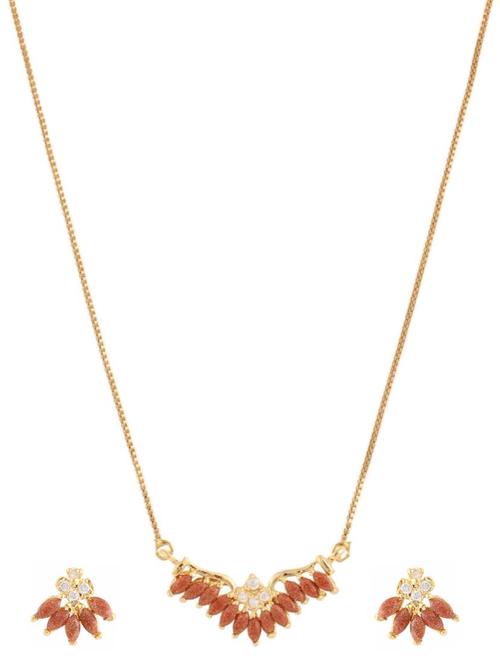 brown gold plated pendant - 11368981 - Very Small Image - 1