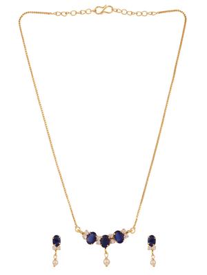 blue gold plated pendant - 11369007 - Standard Image - 2