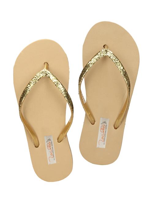 gold shimmer flip flop - 11374169 - Standard Image - 1
