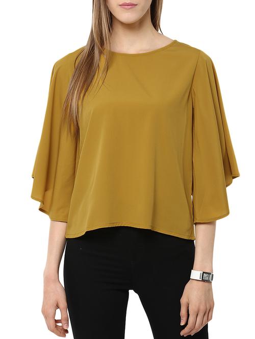 yellow crepe regular top - 11375198 - Standard Image - 1