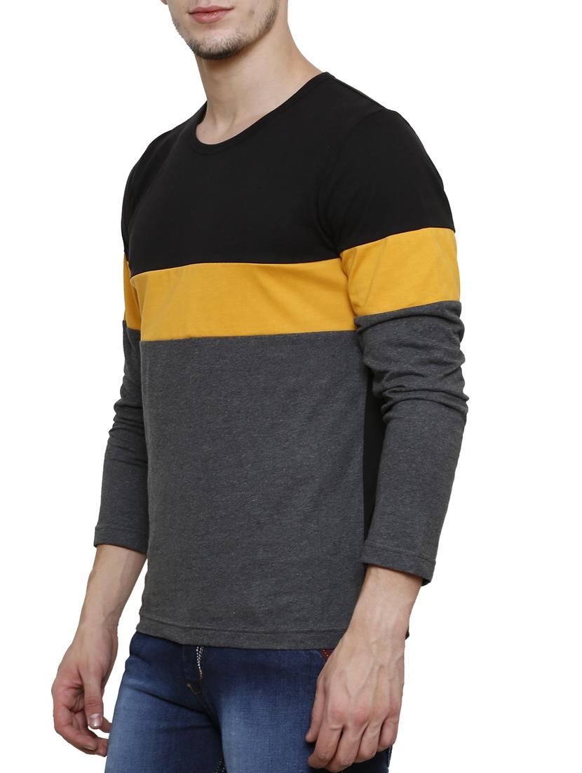 colour block cotton t-shirt - 11379667 - Zoom Image - 2