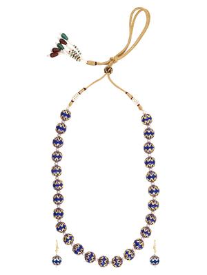 blue gold plated necklaces and earring - 11380565 - Standard Image - 2