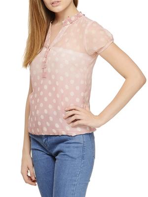 pink georgette top - 11382156 - Standard Image - 2