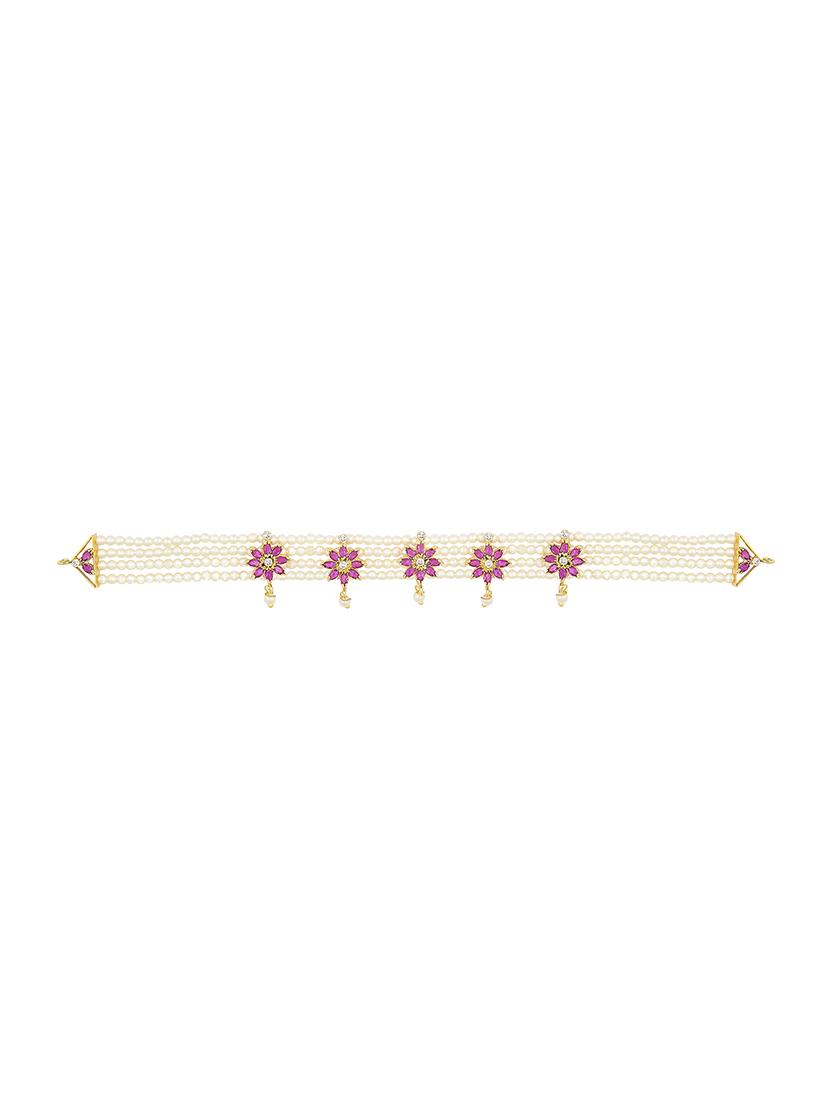 pink gold plated choker necklace - 11383130 - Zoom Image - 1