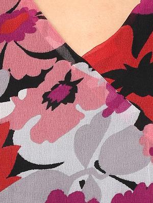 tie front floral a-line dress - 11384741 - Standard Image - 4