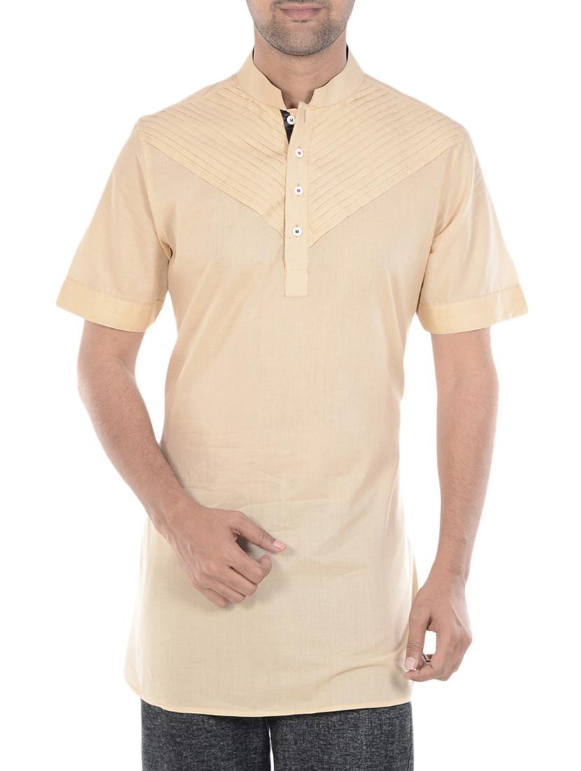 beige cotton kurta